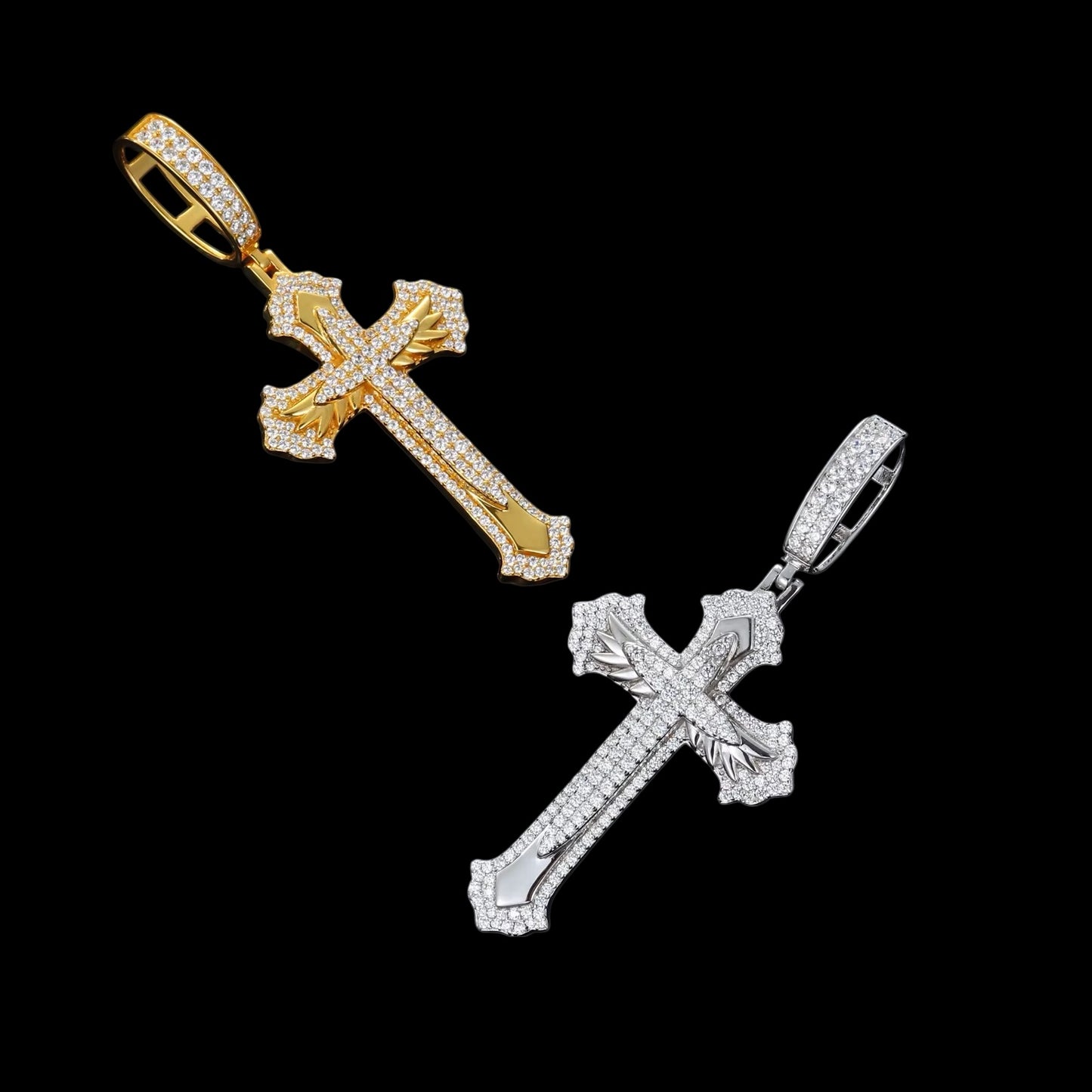 Pendentif Sword Cross En Moissanite - Solitaire