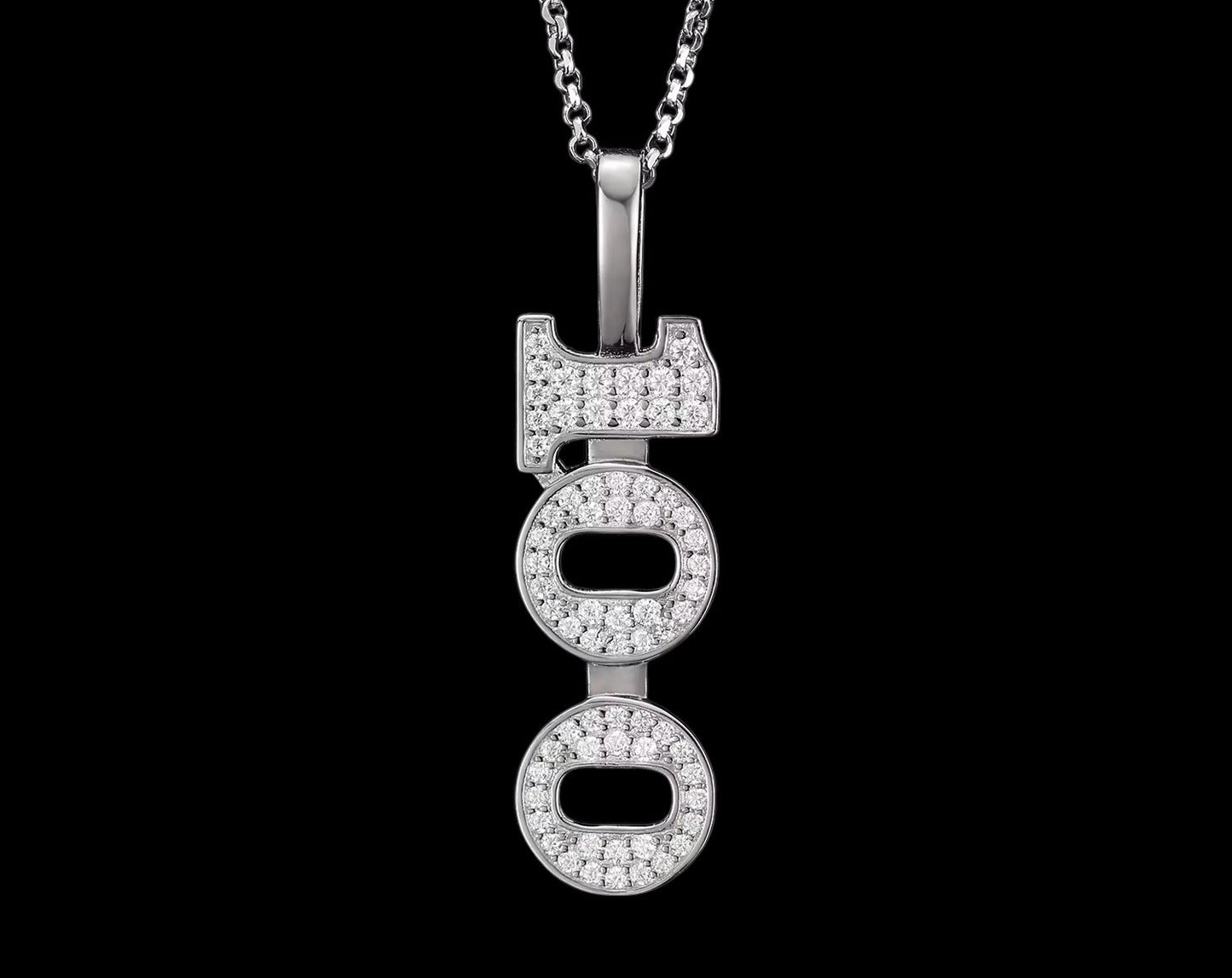 Pendentif 100 En Moissanite - Solitaire