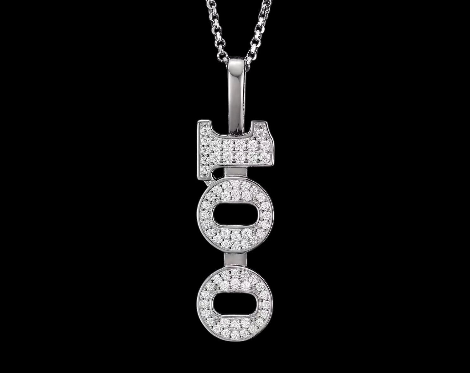 Pendentif 100 En Moissanite - Solitaire
