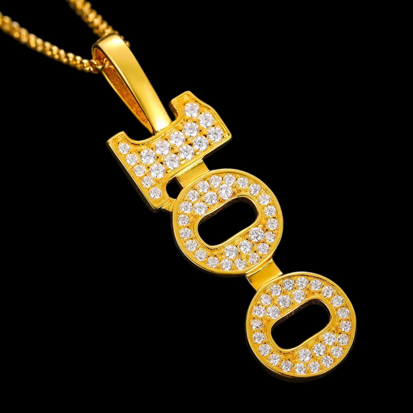 Pendentif 100 En Moissanite - Solitaire
