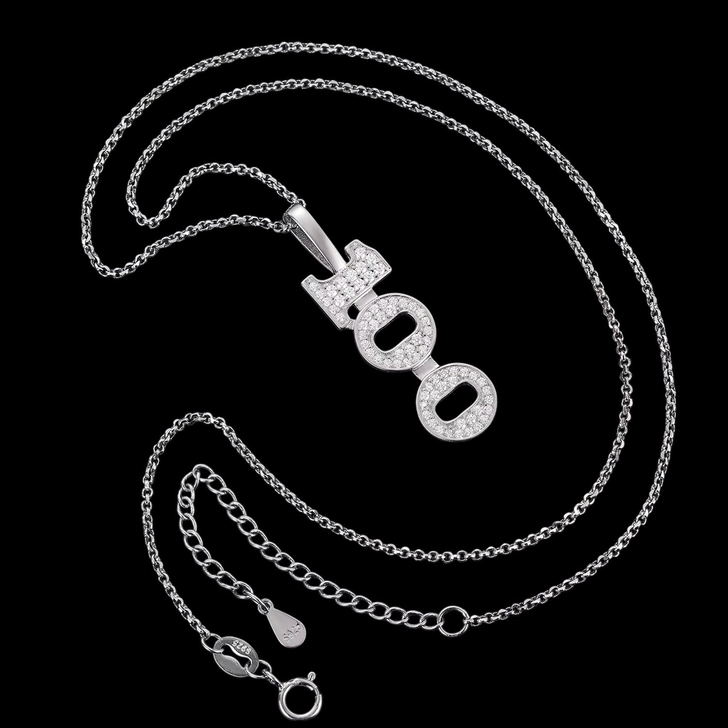 Pendentif 100 En Moissanite - Solitaire