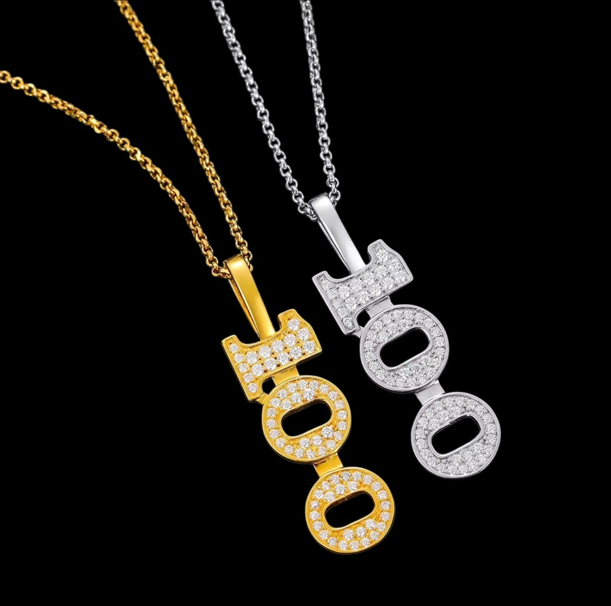 Pendentif 100 En Moissanite - Solitaire