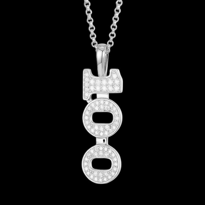 Pendentif 100 En Moissanite - Solitaire