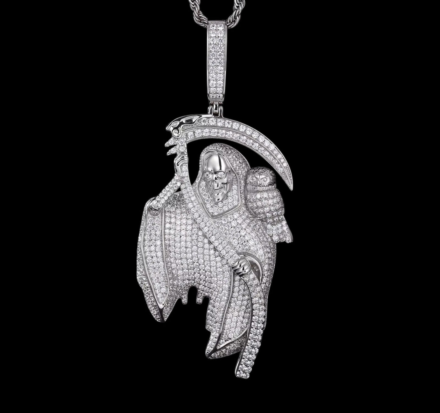 Pendentif Cold Reaper En Moissanite - Solitaire