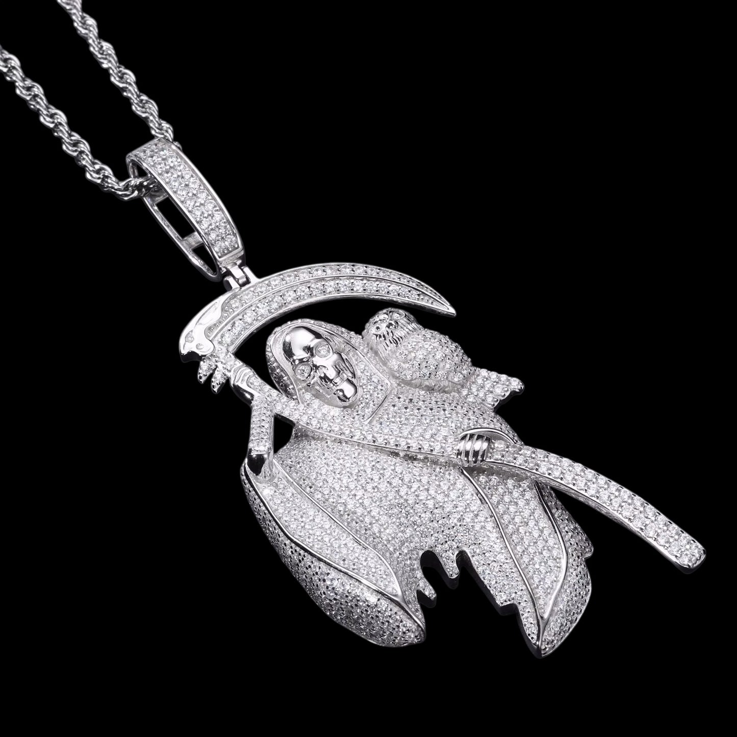 Pendentif Cold Reaper En Moissanite - Solitaire