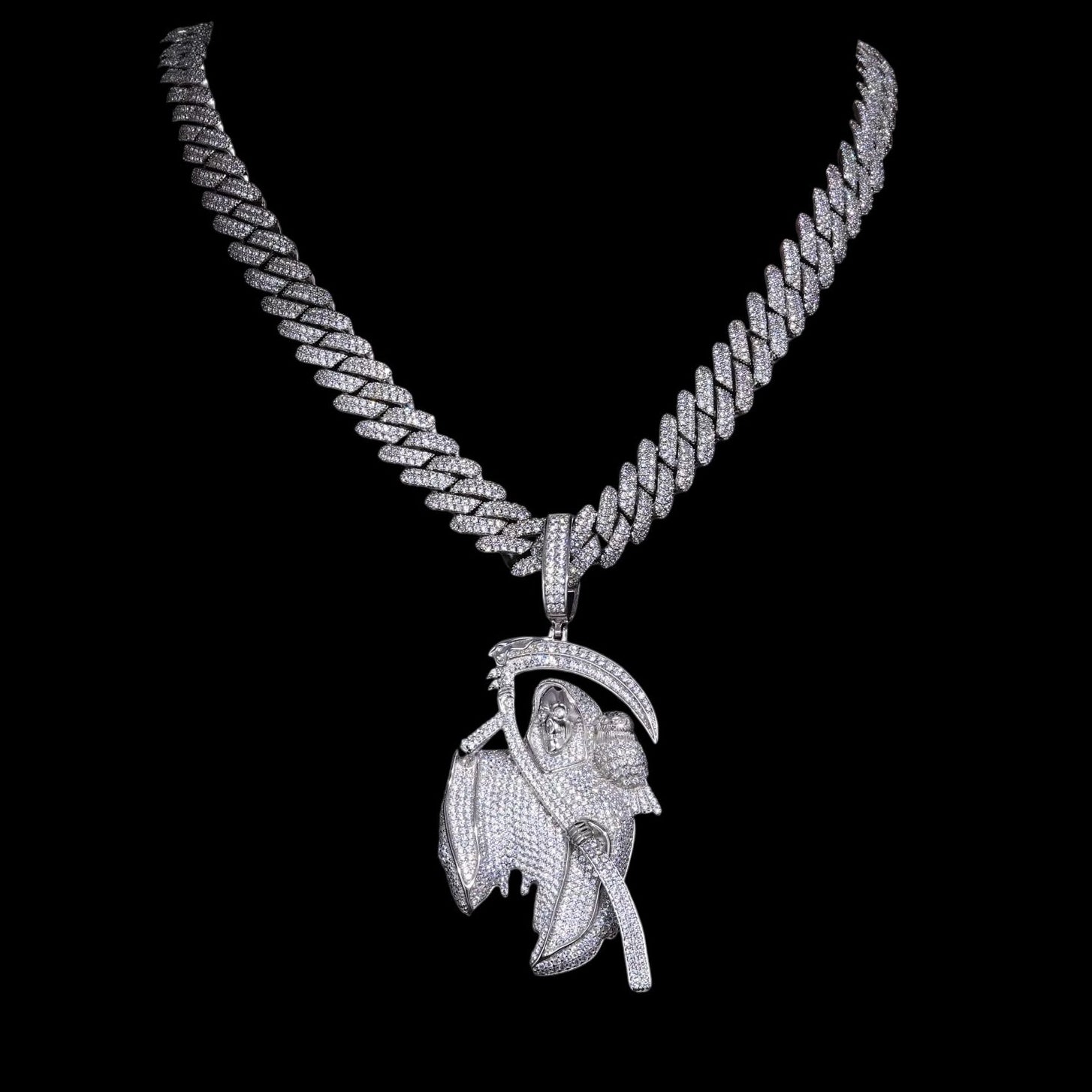 Pendentif Cold Reaper En Moissanite - Solitaire