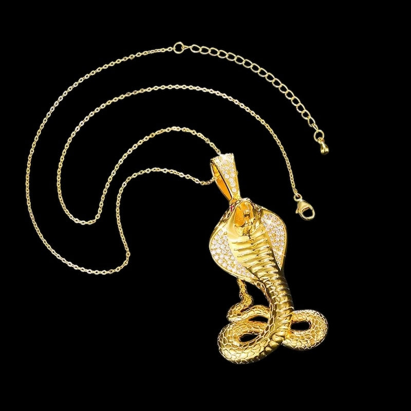 Pendentif Le Cobra En Moissanite - Solitaire