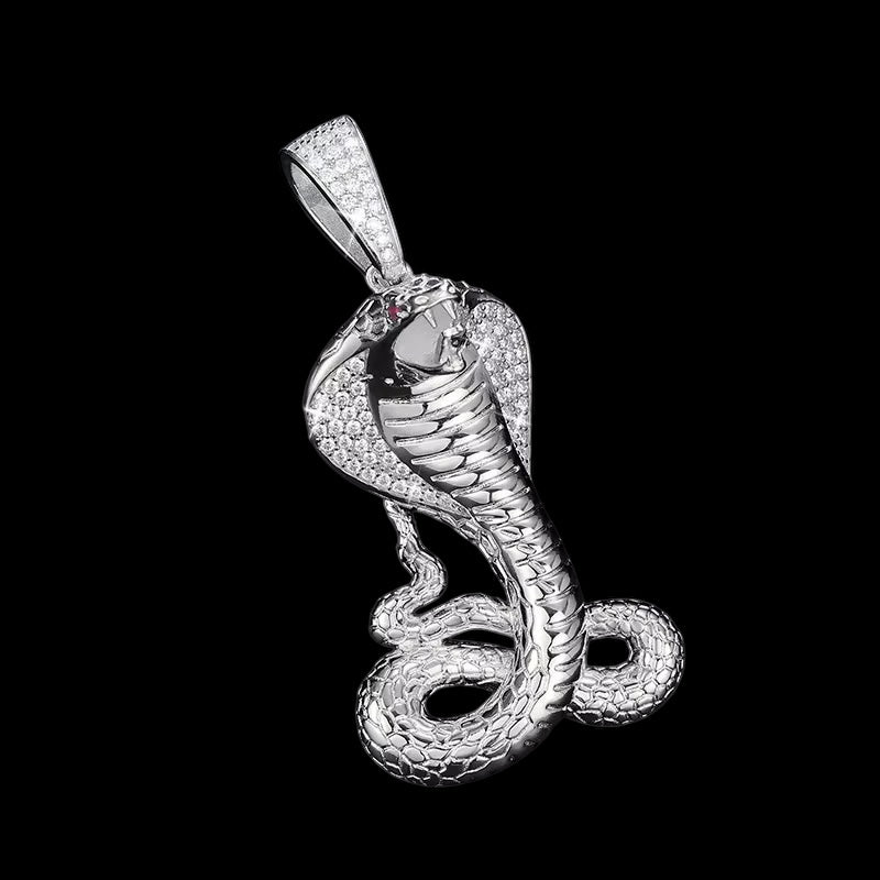 Pendentif Le Cobra En Moissanite - Solitaire