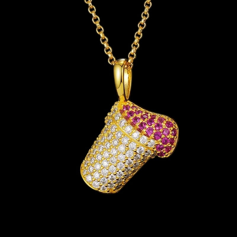 Pendentif Le Cup En Moissanite - Solitaire