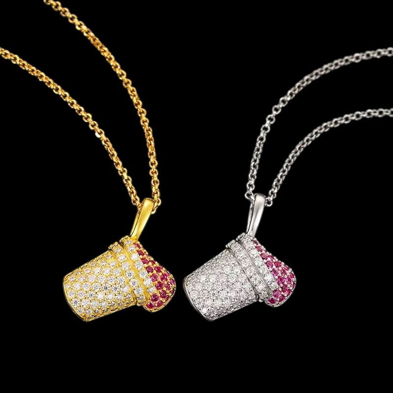 Pendentif Le Cup En Moissanite - Solitaire