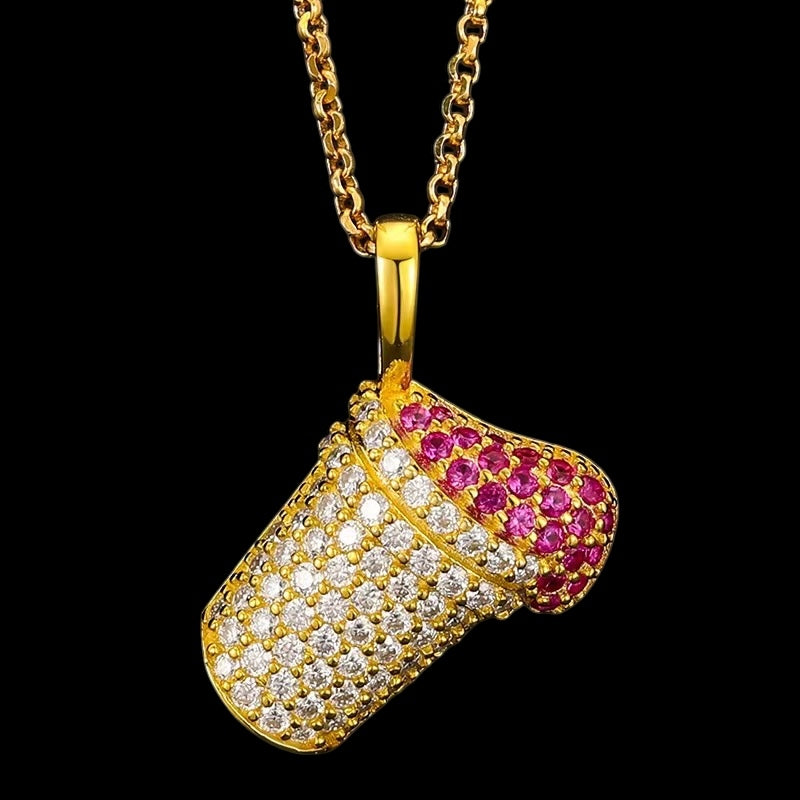 Pendentif Le Cup En Moissanite - Solitaire