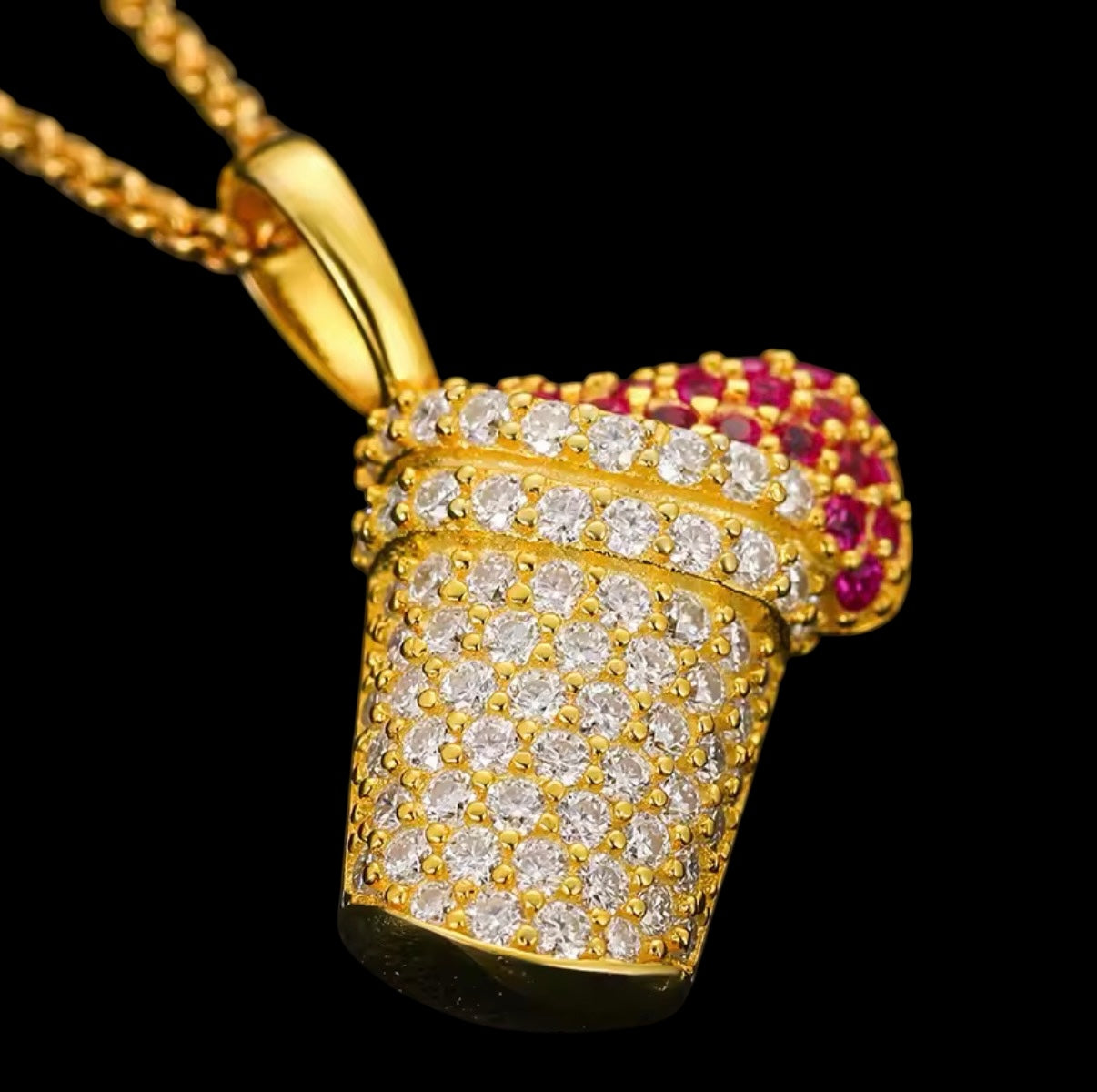 Pendentif Le Cup En Moissanite - Solitaire