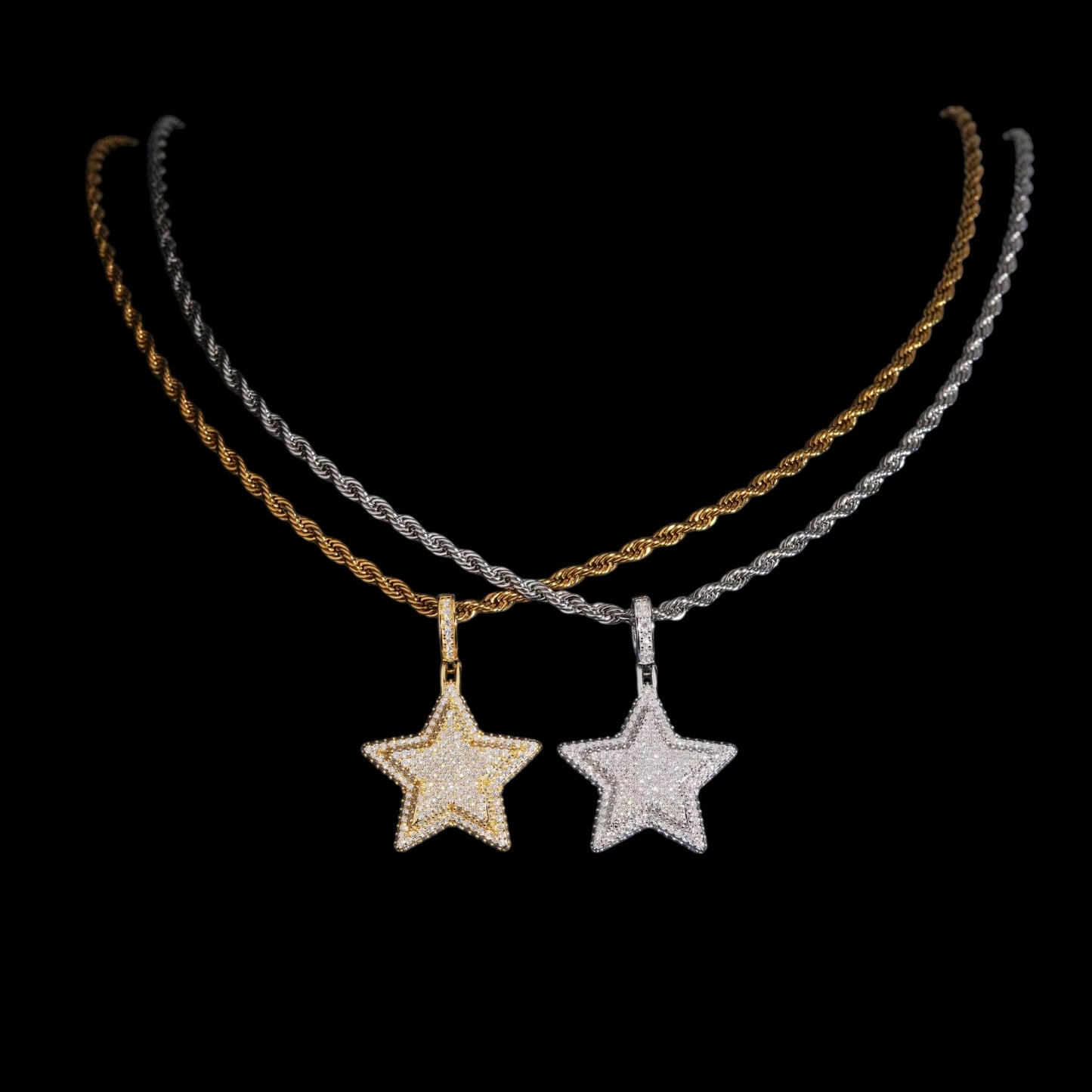 Pendentif Étoile Royale En Moissanite - Solitaire