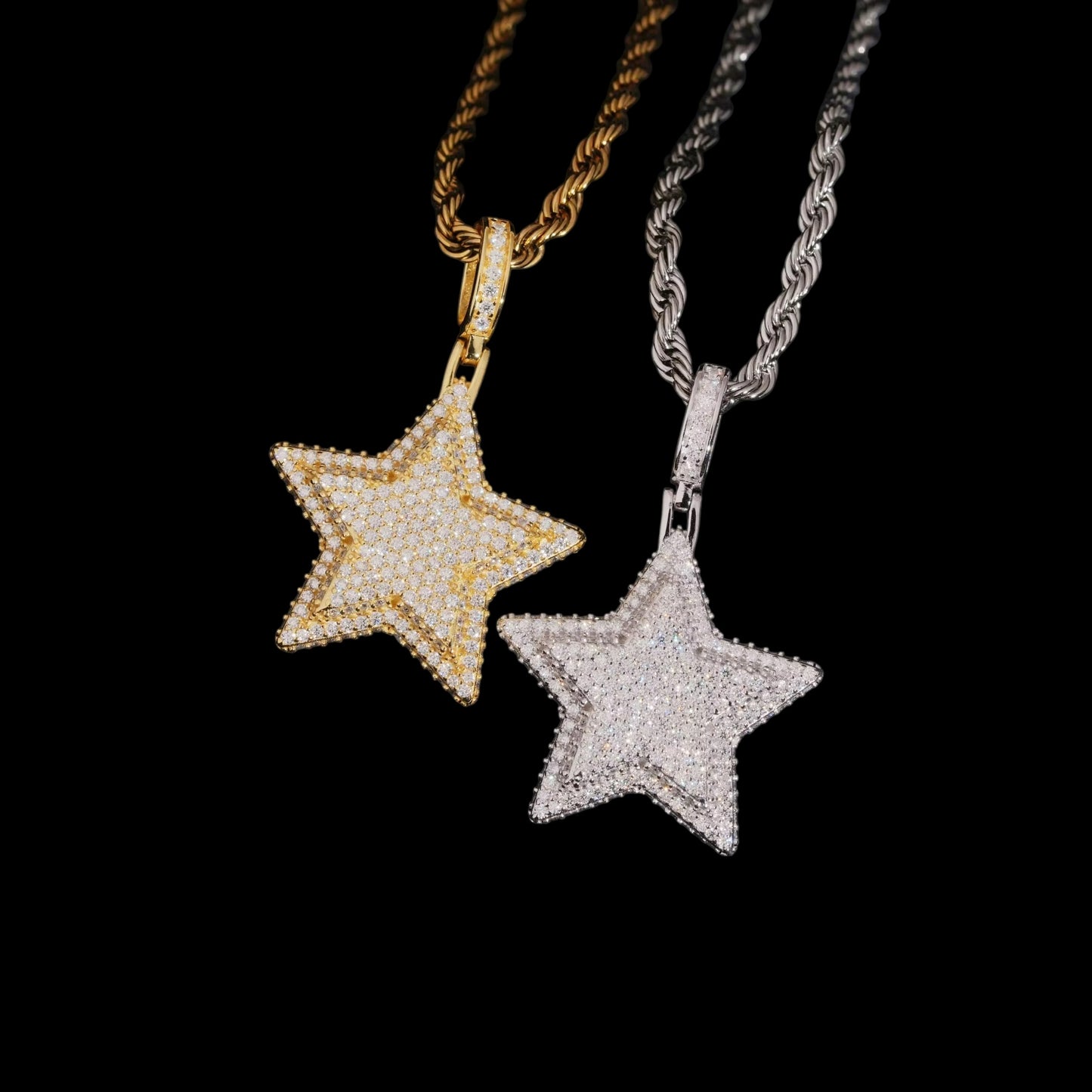 Pendentif Étoile Royale En Moissanite - Solitaire