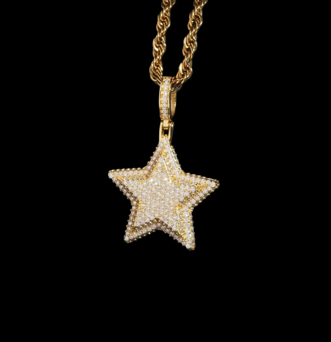 Pendentif Étoile Royale En Moissanite - Solitaire