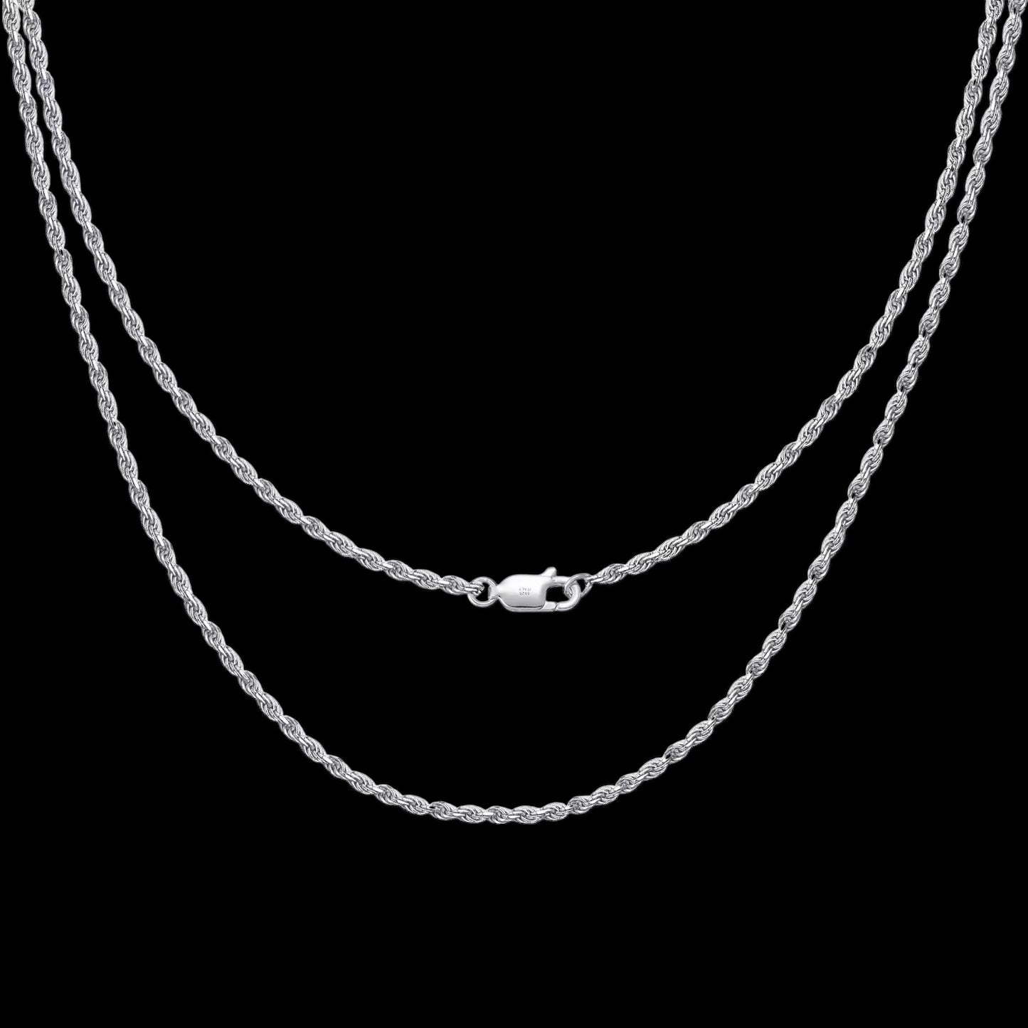 Chaîne Torsade Diamond Cut En Argent S925 - Solitaire