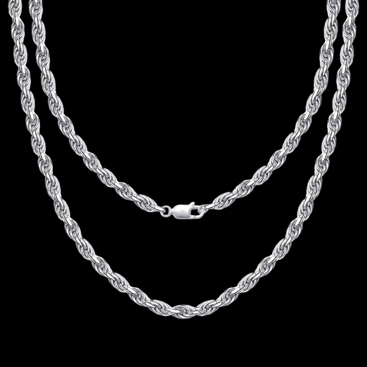 Chaîne Torsade Diamond Cut En Argent S925 - Solitaire