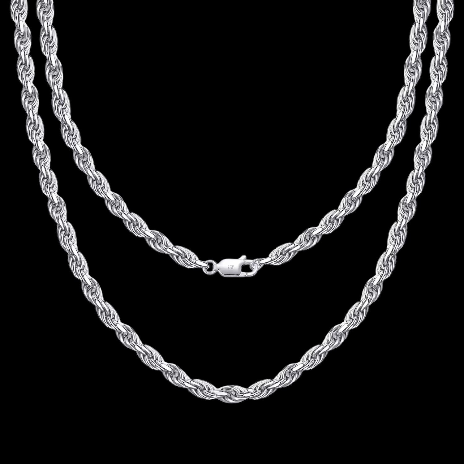 Chaîne Torsade Diamond Cut En Argent S925 - Solitaire