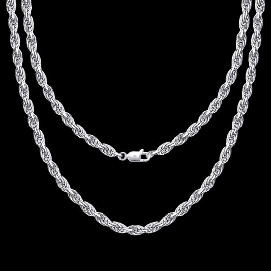 Chaîne Torsade Diamond Cut En Argent S925 - Solitaire
