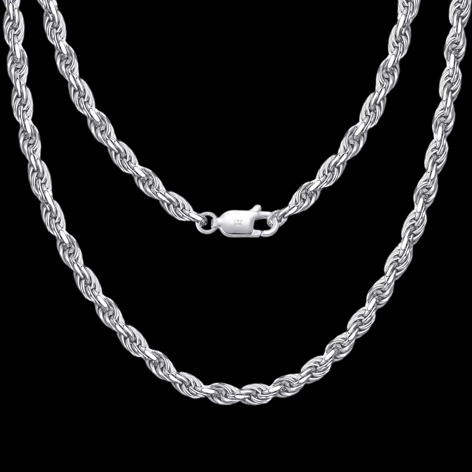 Chaîne Torsade Diamond Cut En Argent S925 - Solitaire