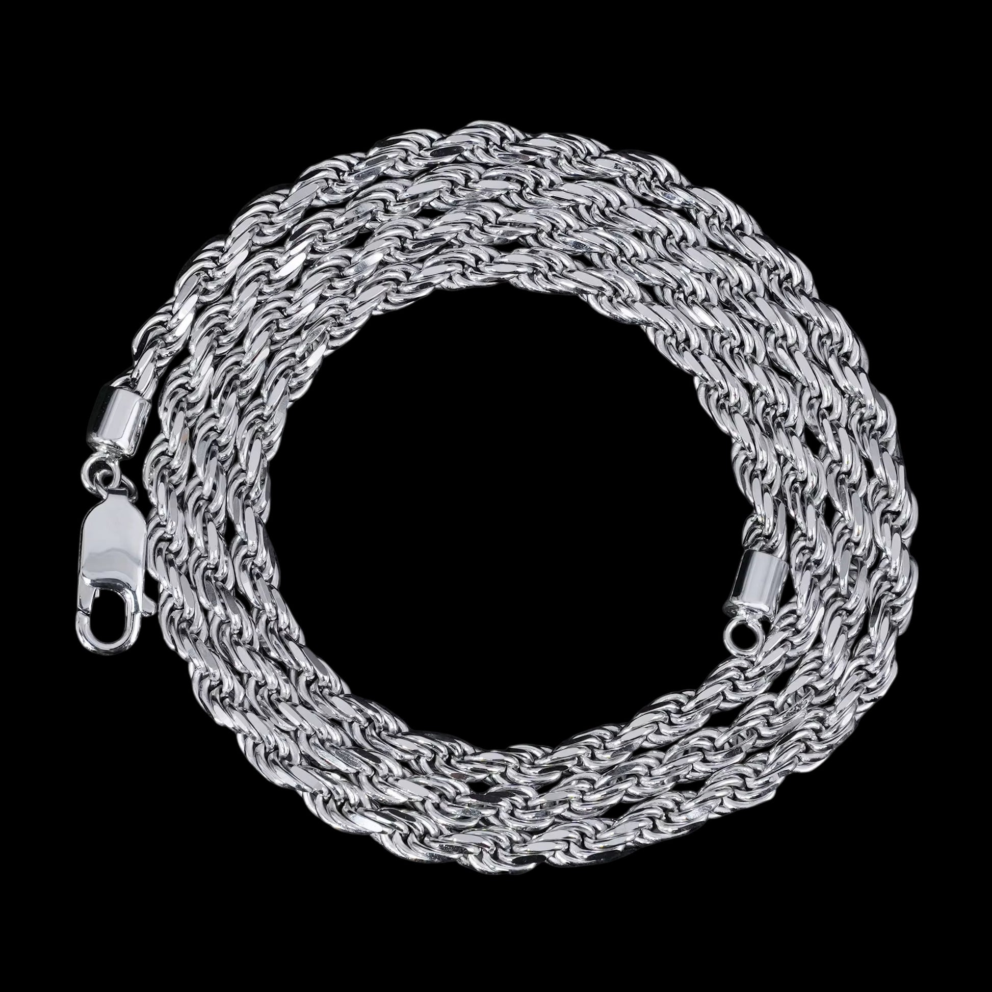 Chaîne Torsade Diamond Cut En Argent S925 - Solitaire