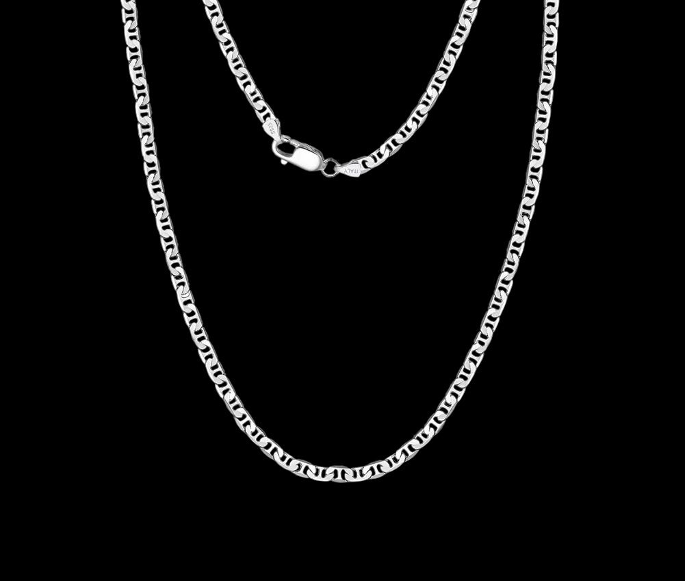 Chaîne Marine Link En Argent S925 - Solitaire