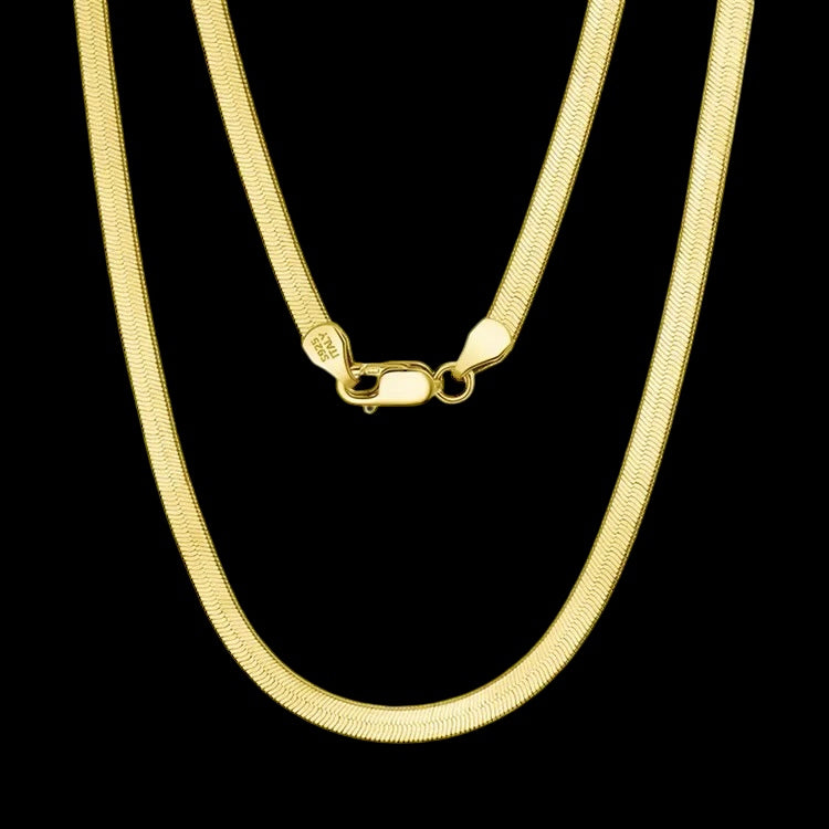 Chaîne Herringbone En Argent S925 - Solitaire