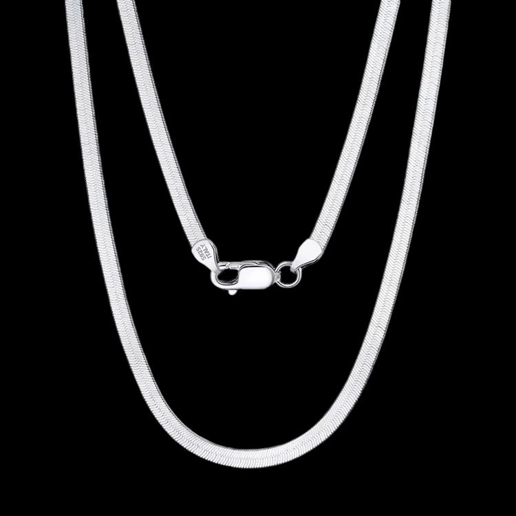 Chaîne Herringbone En Argent S925 - Solitaire