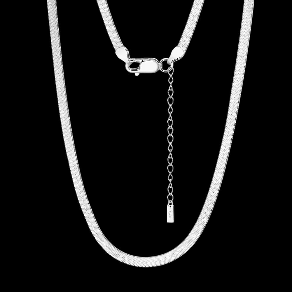 Chaîne Herringbone En Argent S925 - Solitaire