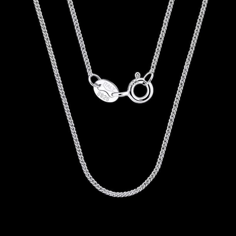 Chaîne Cuban Link Diamond Cut Italienne En Argent S925 - Solitaire