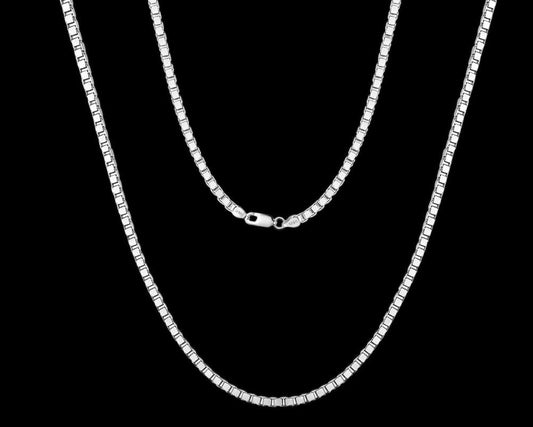 Chaîne Box Chain En Argent S925 - Solitaire