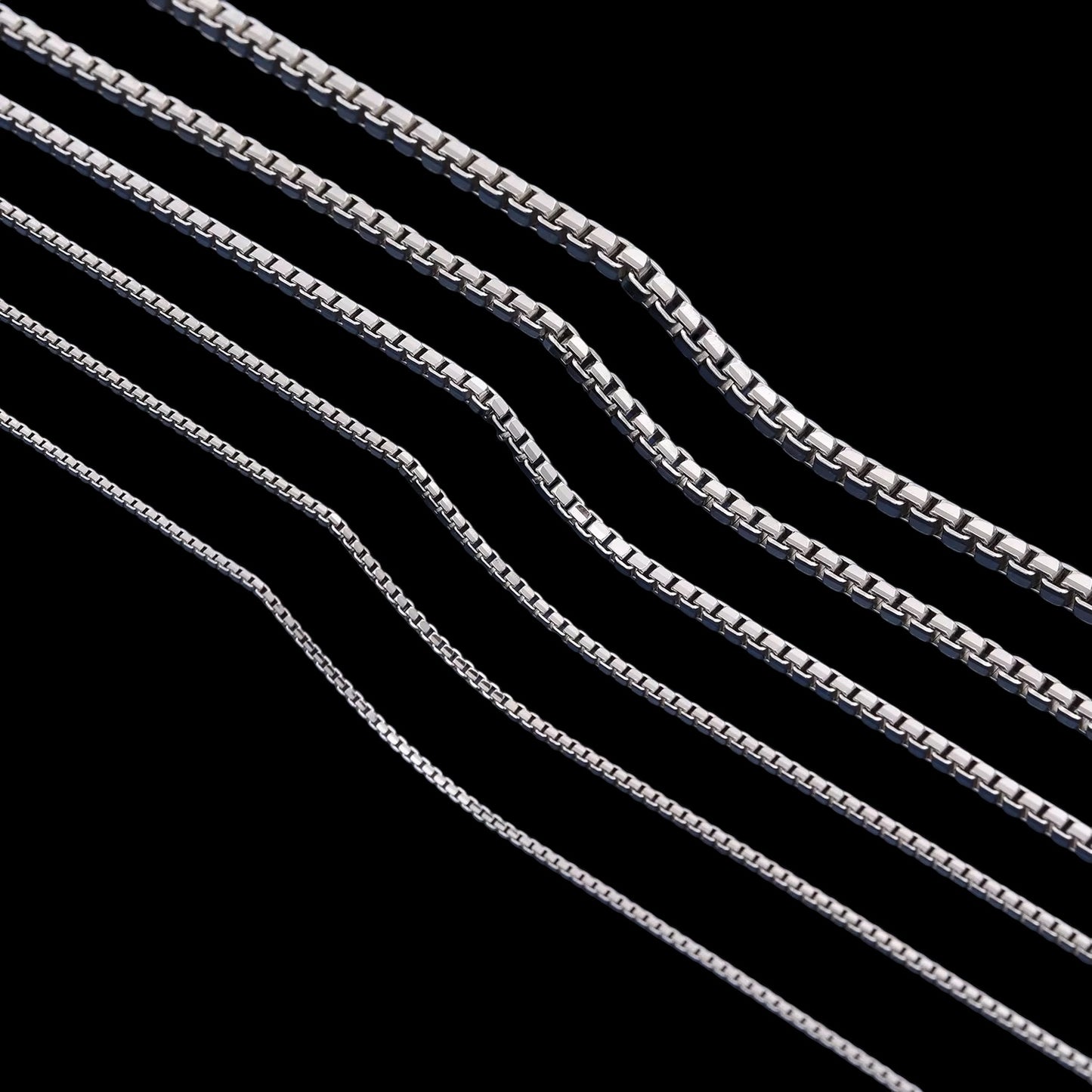 Chaîne Box Chain En Argent S925 - Solitaire