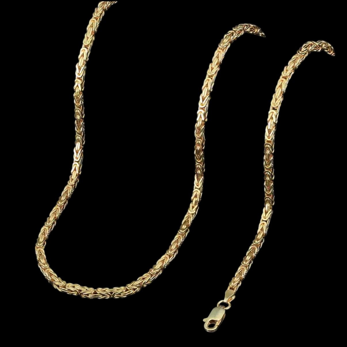 Chaine Byzantine Argent Italien 925 - Solitaire