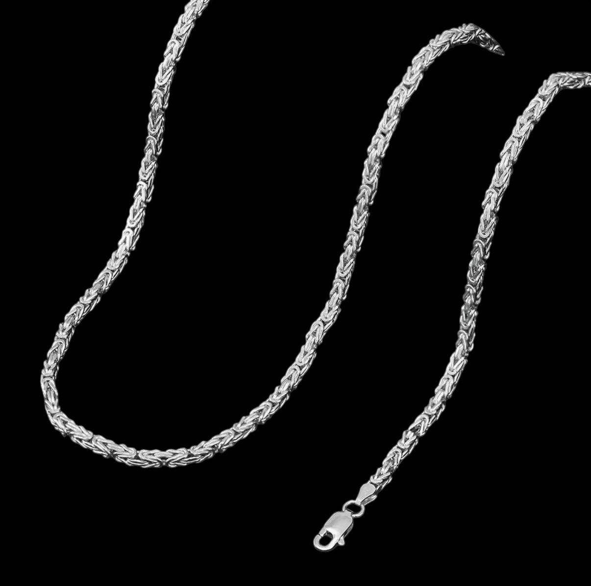 Chaine Byzantine Argent Italien 925 - Solitaire