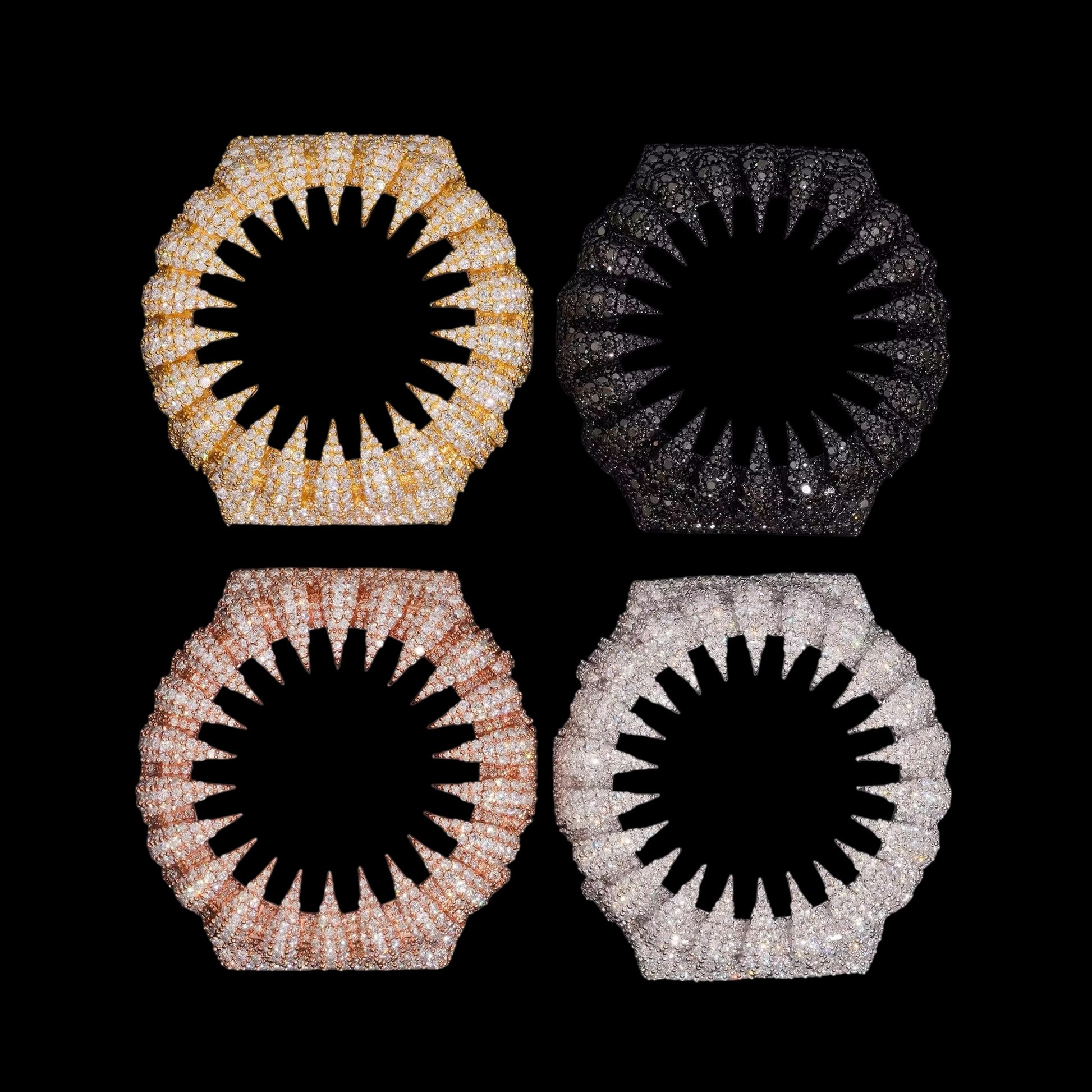 Bezel Casioak Sunburst Iced Out - Solitaire