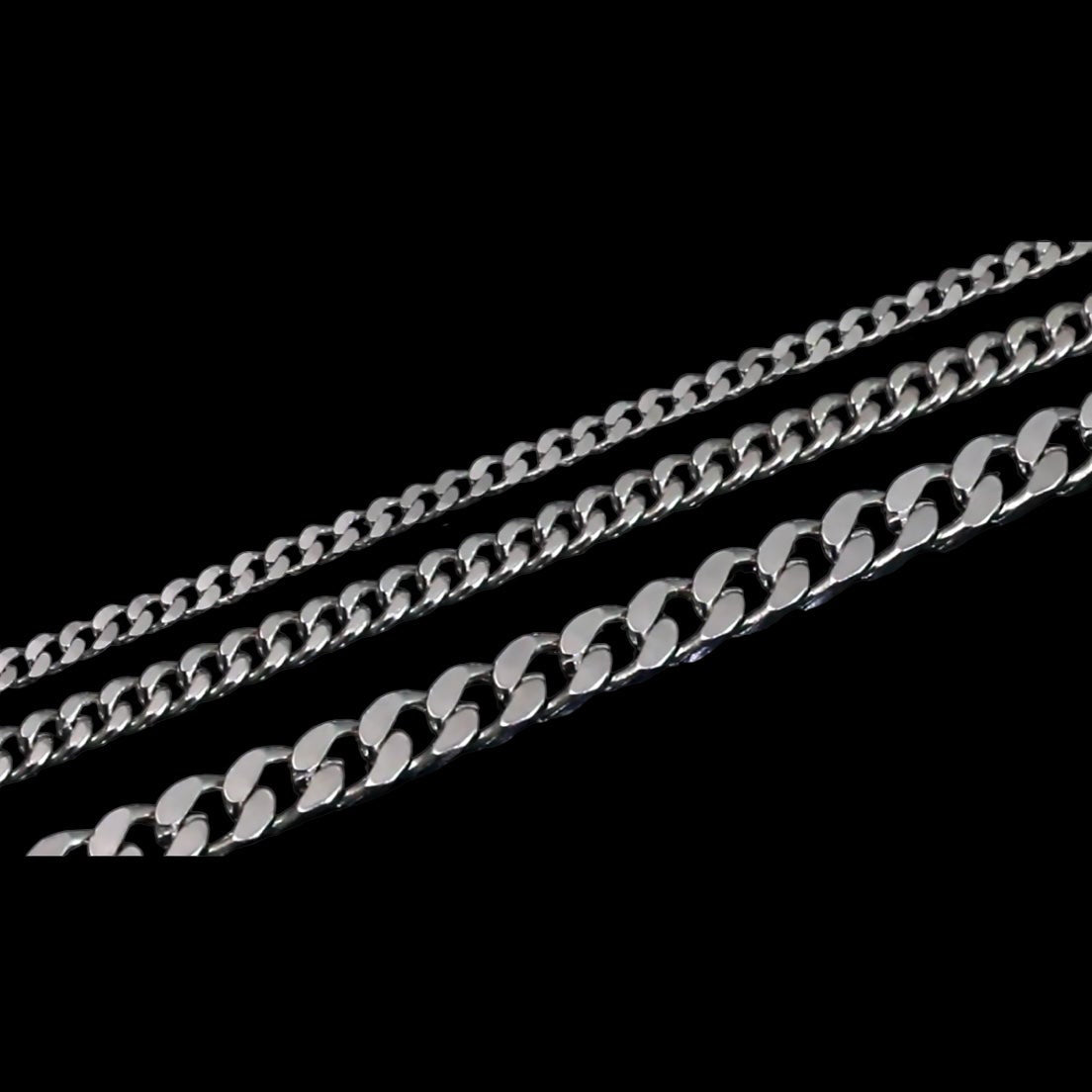 Bracelet Cuban Link Diamond Cut Argent S925 - Solitaire