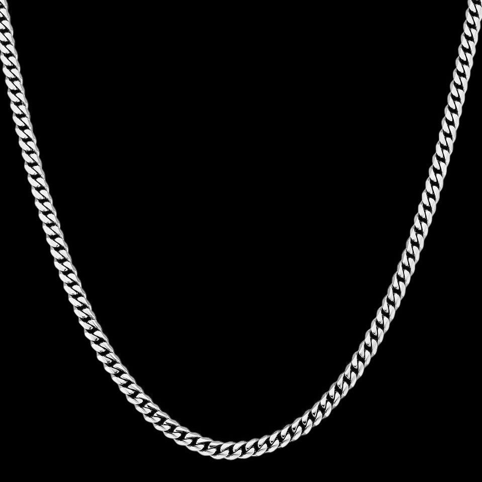 Chaîne Cuban Link Diamond Cut En Acier Inoxydable - Solitaire