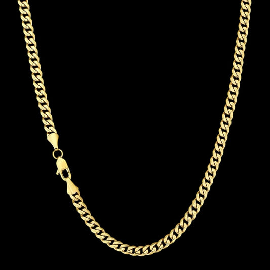 Chaîne Cuban Link Diamond Cut En Acier Inoxydable - Solitaire