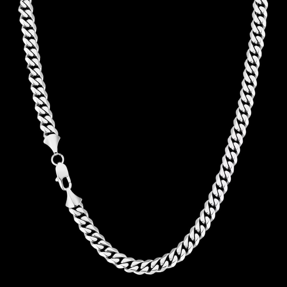 Chaîne Cuban Link Diamond Cut En Acier Inoxydable - Solitaire