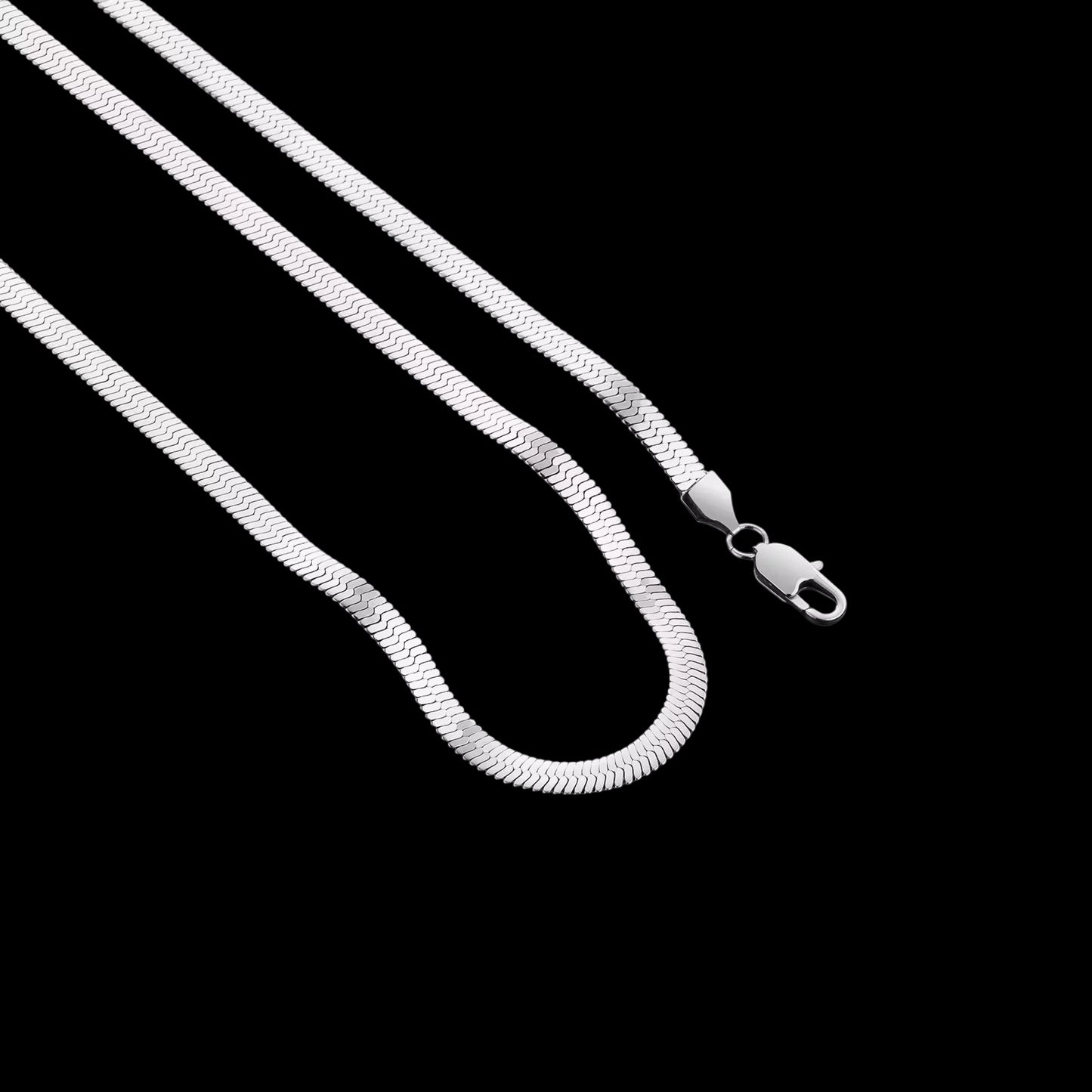 Chaîne Flat Herringbone En Acier Inoxydable - Solitaire