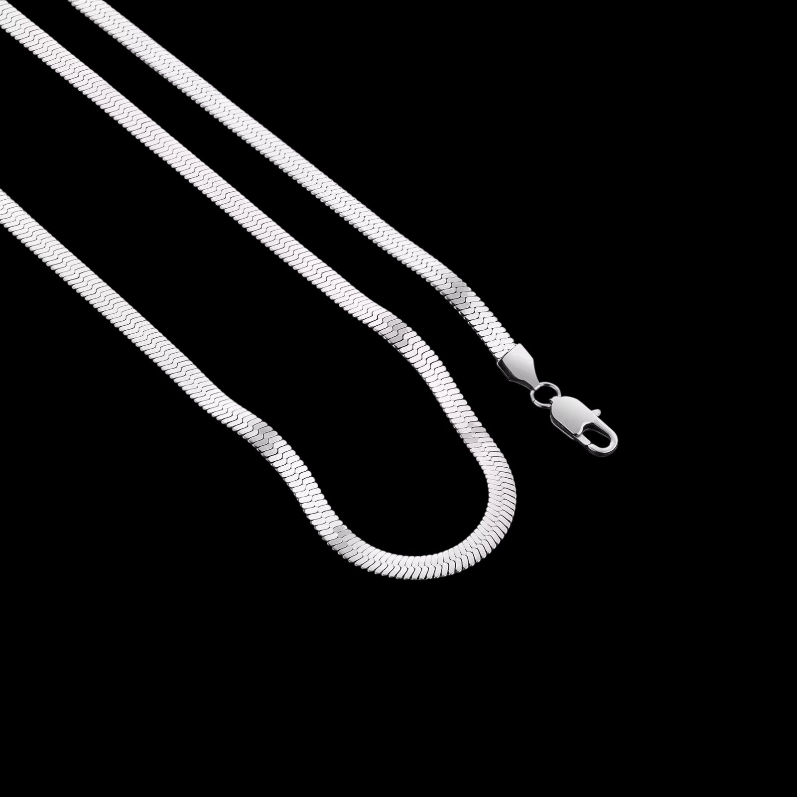 Chaîne Flat Herringbone En Acier Inoxydable - Solitaire