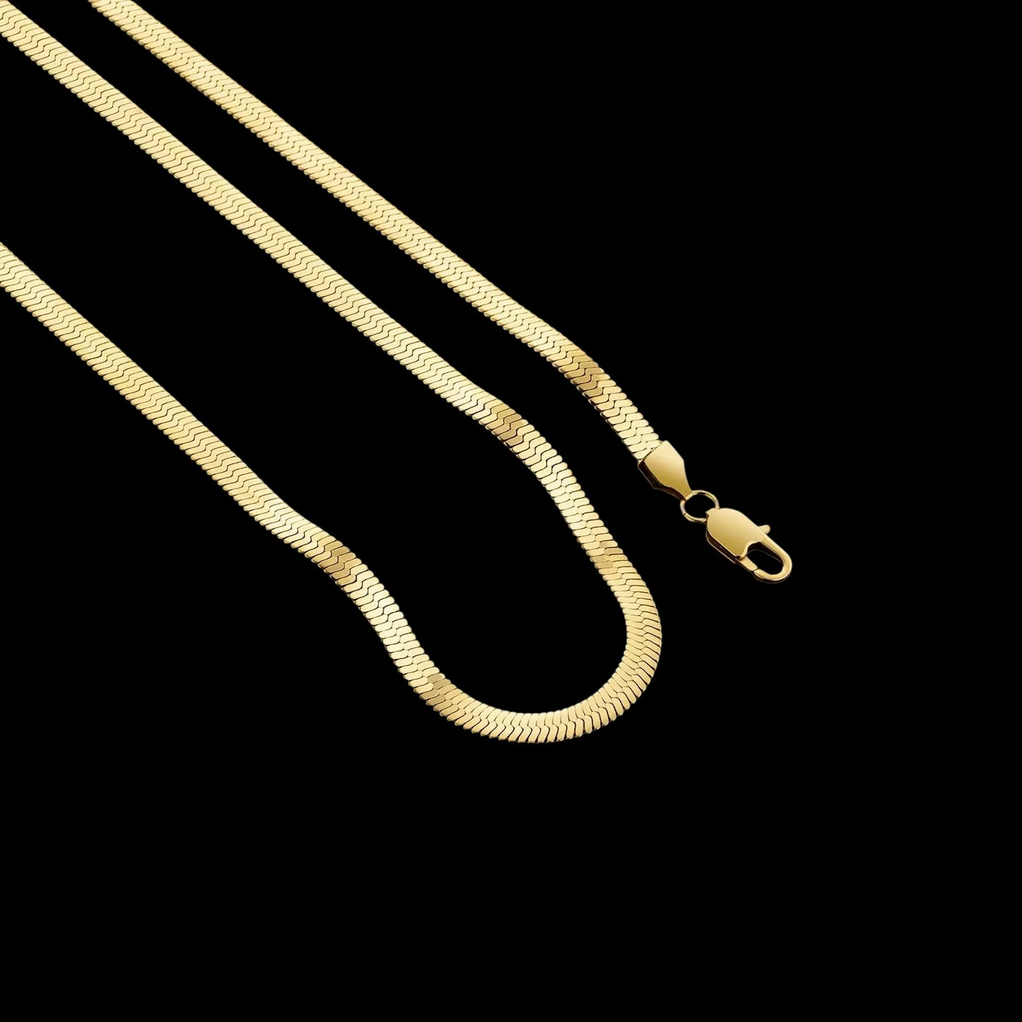 Chaîne Flat Herringbone En Acier Inoxydable - Solitaire