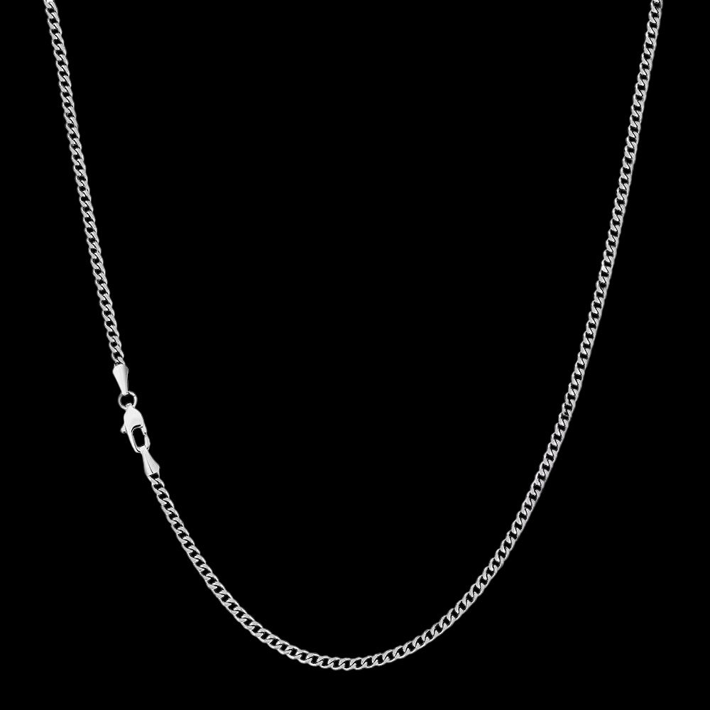 Chaîne Cuban Link Diamond Cut En Acier Inoxydable - Solitaire