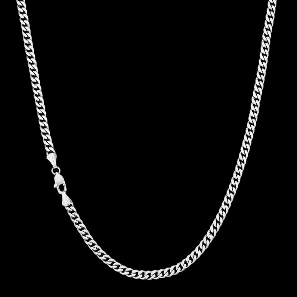 Chaîne Cuban Link Diamond Cut En Acier Inoxydable - Solitaire