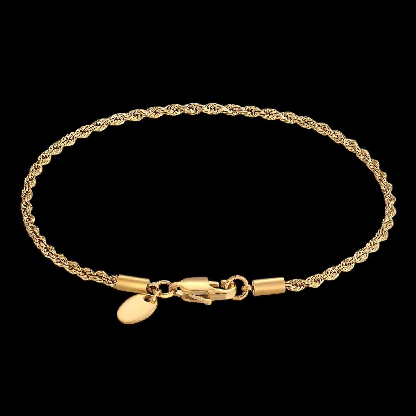 Bracelet Torsadé En Acier Inoxydable - Solitaire