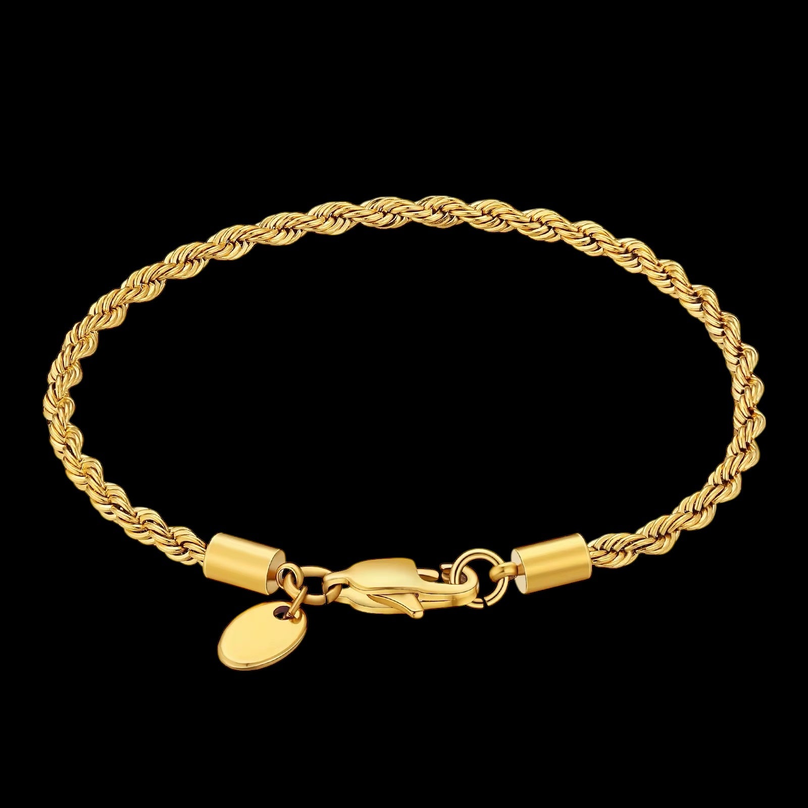 Bracelet Torsadé En Acier Inoxydable - Solitaire