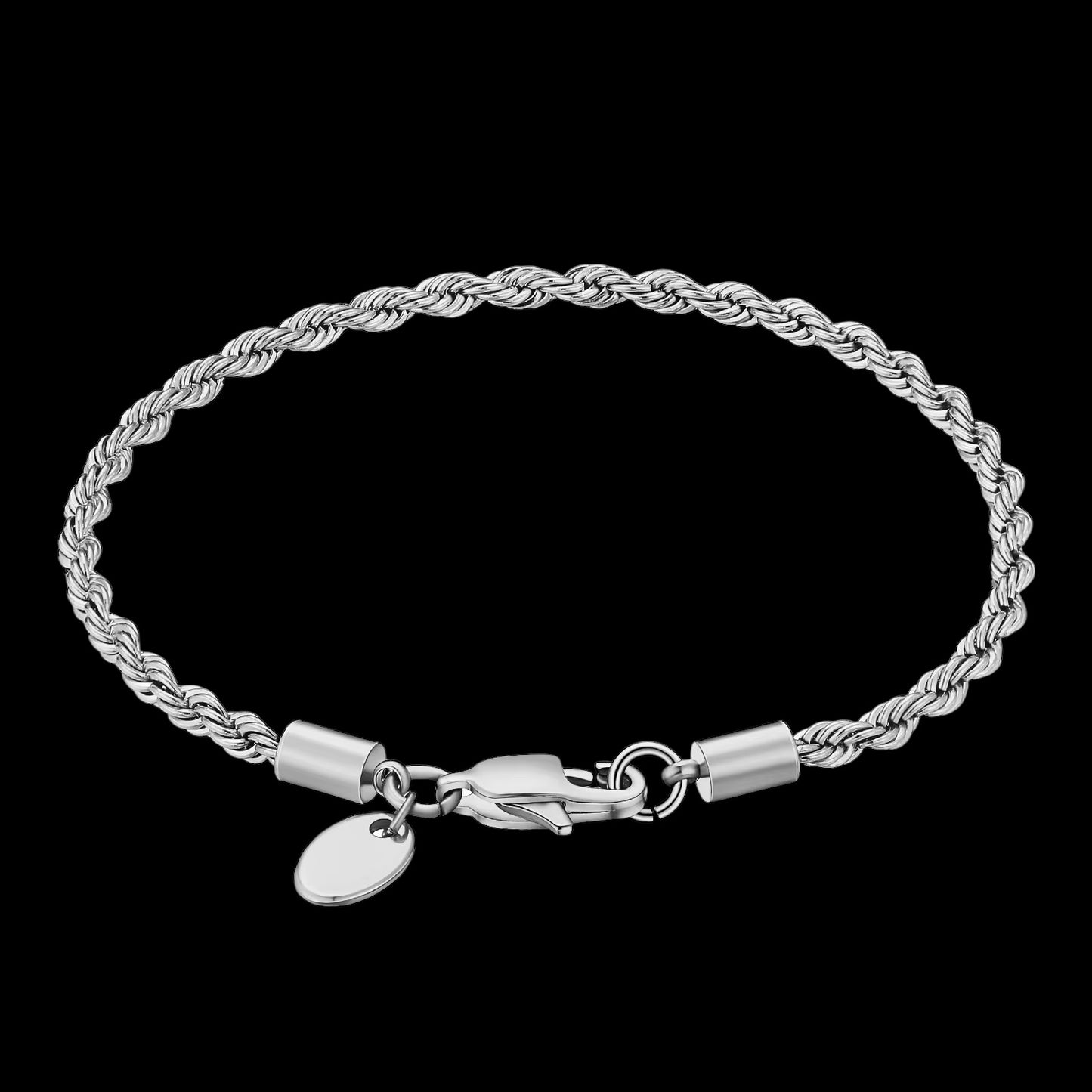 Bracelet Torsadé En Acier Inoxydable - Solitaire