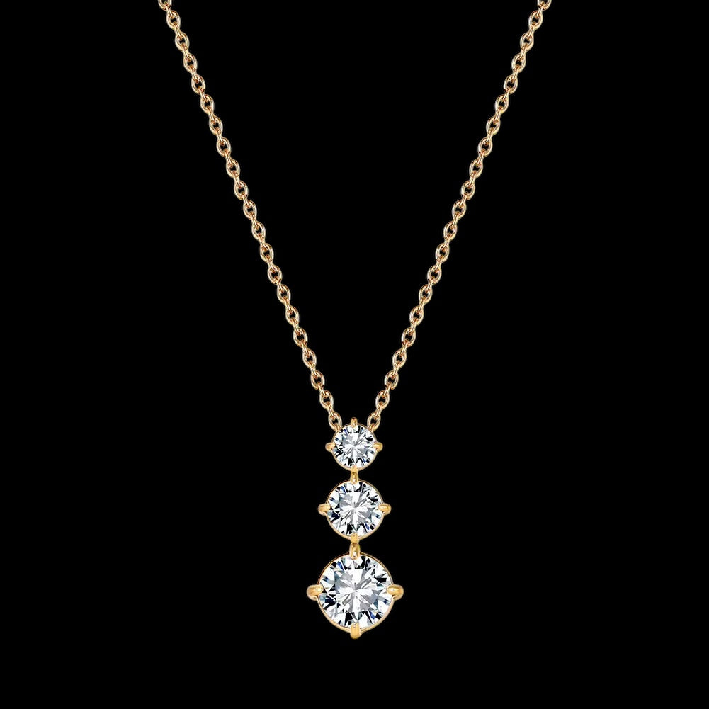 Chaîne Triple Rang Rond En Acier Inoxydable - Solitaire
