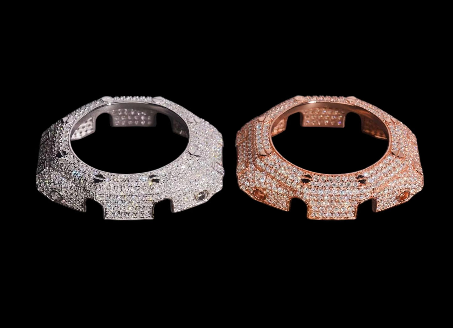 Bezel octagon Casioak Iced Out - Solitaire