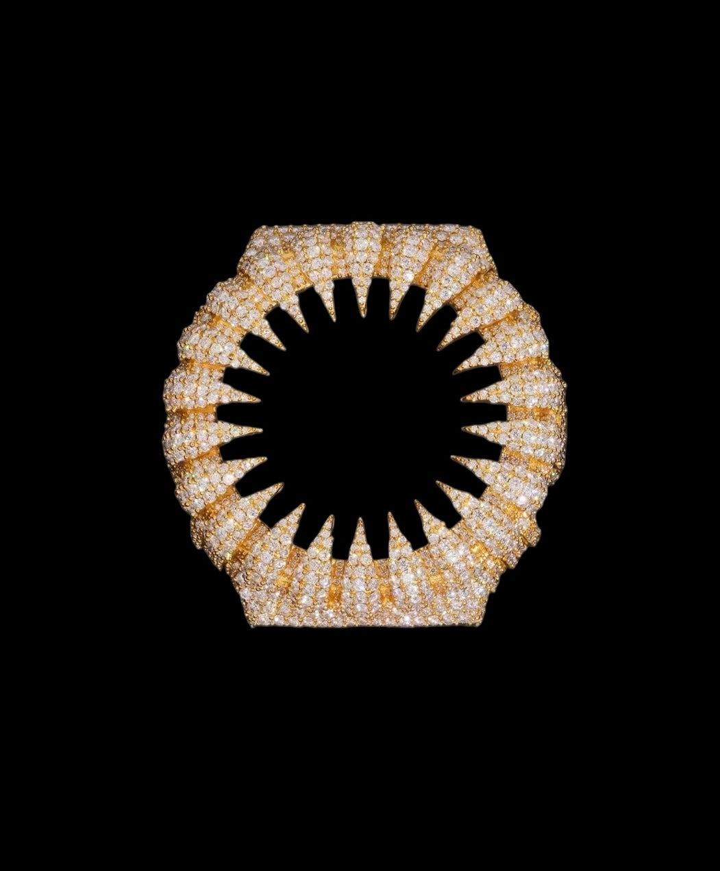 Bezel Casioak Sunburst Iced Out - Solitaire